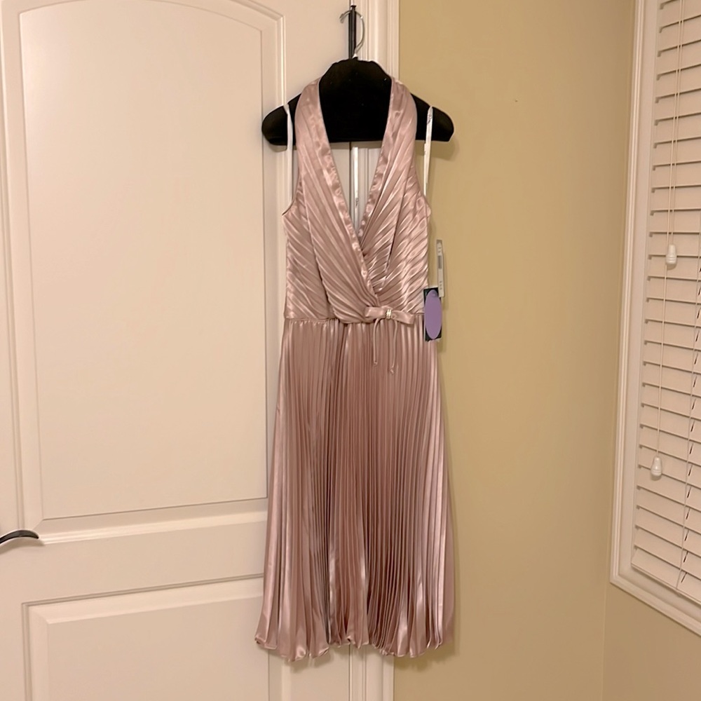 Vintage Blush Color, Backless Dress
